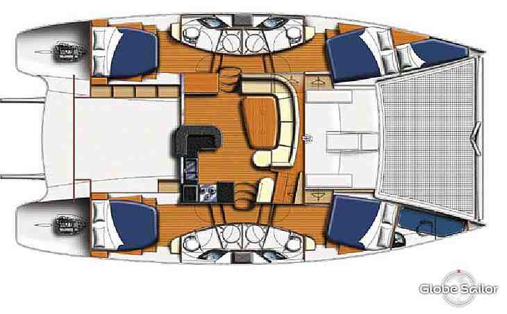 Layout of catamaran boat rentals Florida FORT LAUDERDALE Florida  Robertson & Cain 46 Leapord 2011 46 