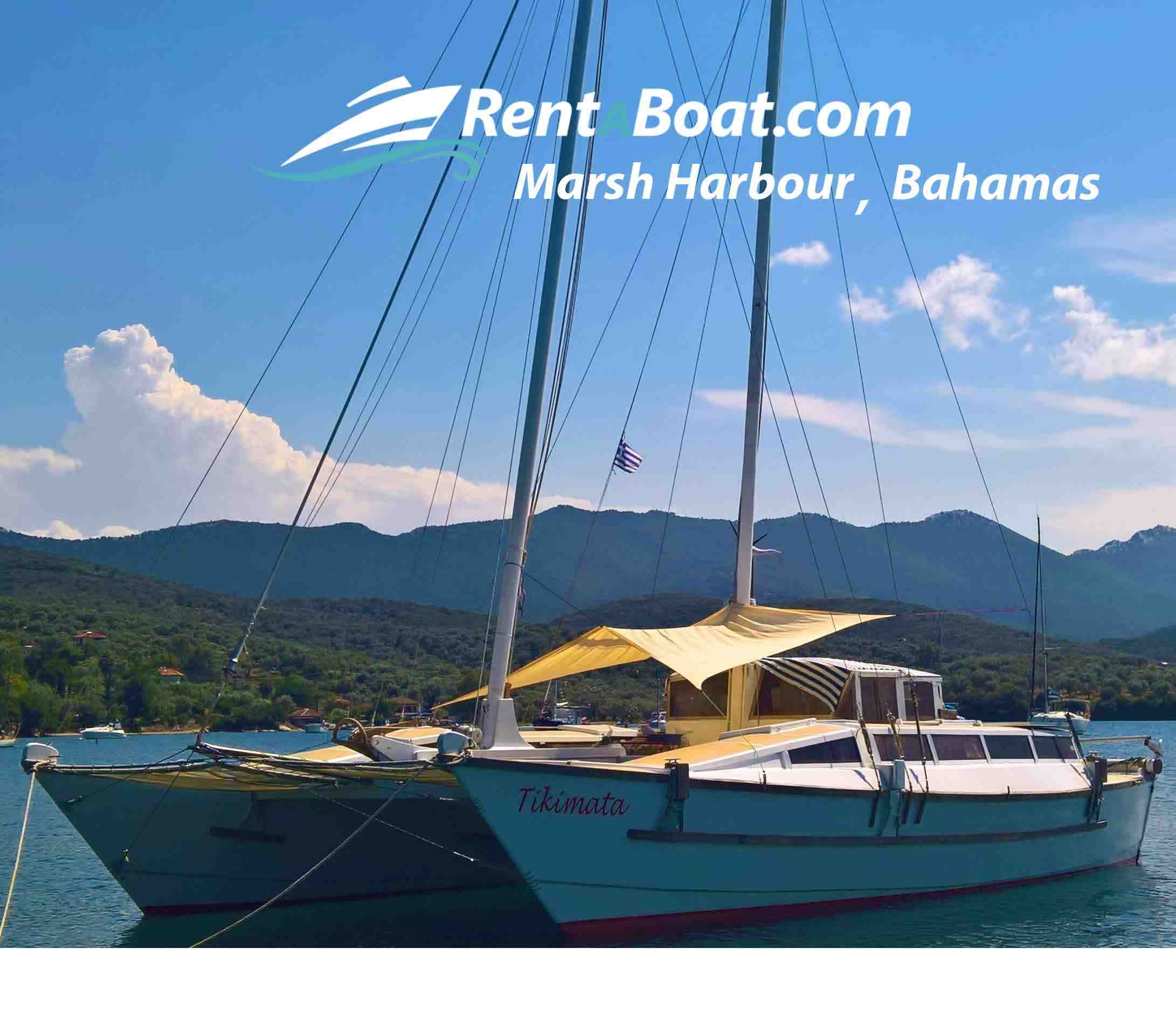 Wharram Catamaran boat rentals Abaco Marsh Harbour Bahamas Abaco  Wharram Tiki 2001 38 