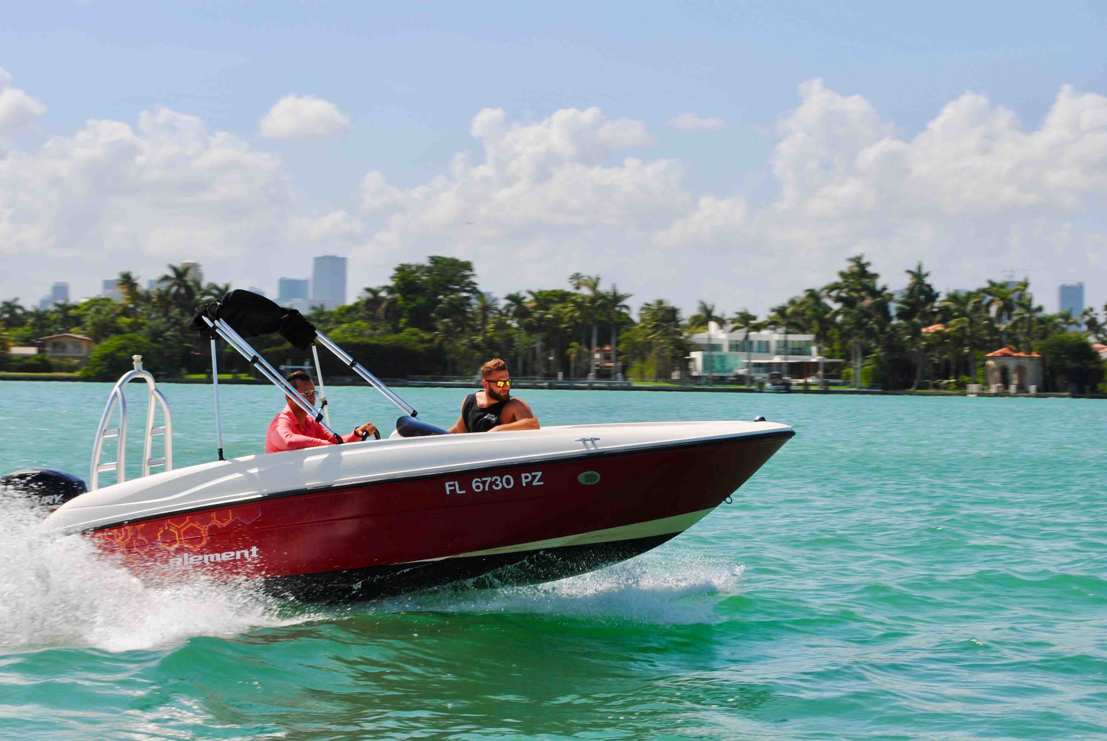 E16 red boat rentals Florida Miami Florida  Bayliner e16 2015 16 