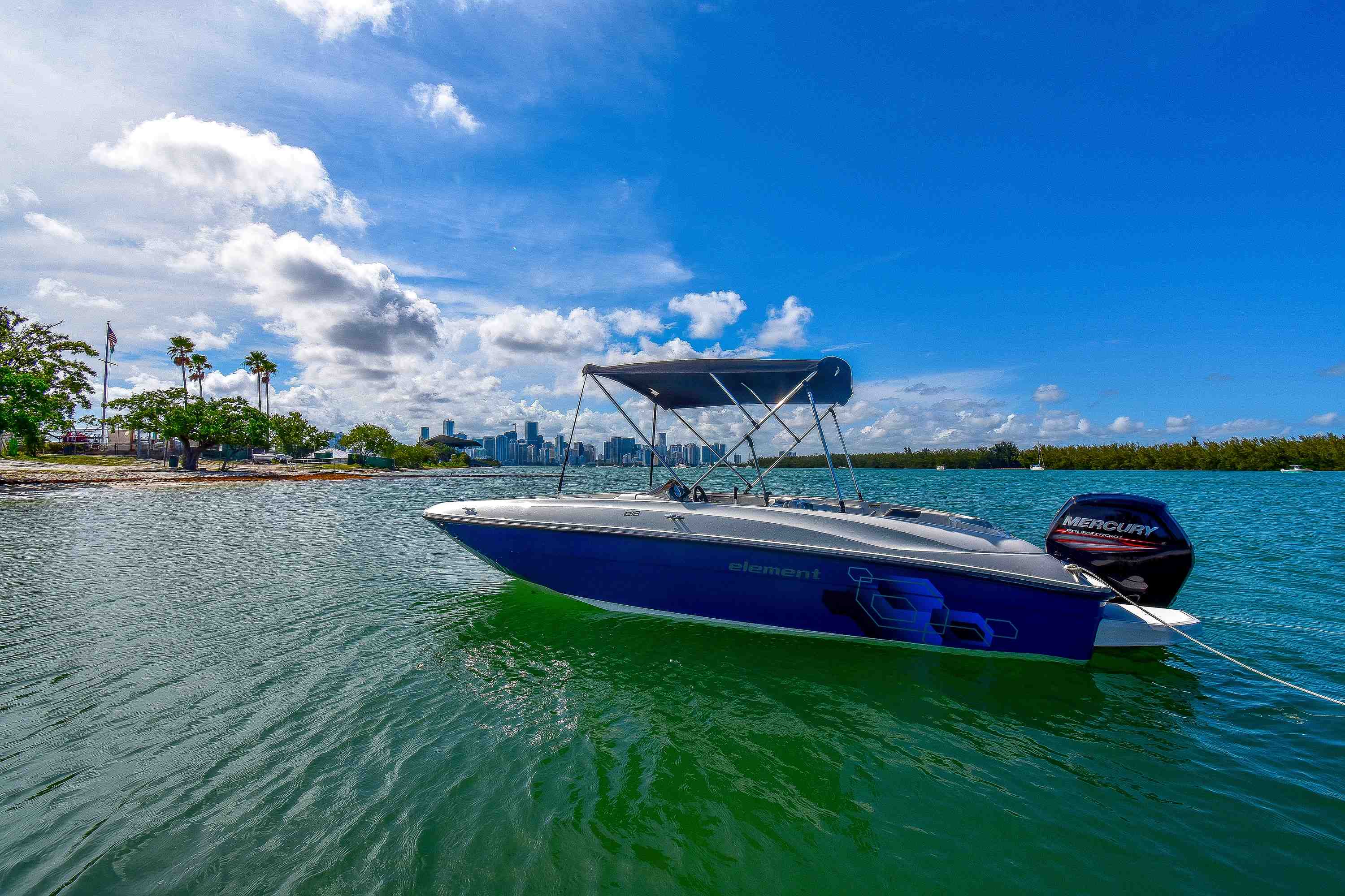 E18 blue boat rentals Florida Miami Florida  Bayliner e18 2019 18 