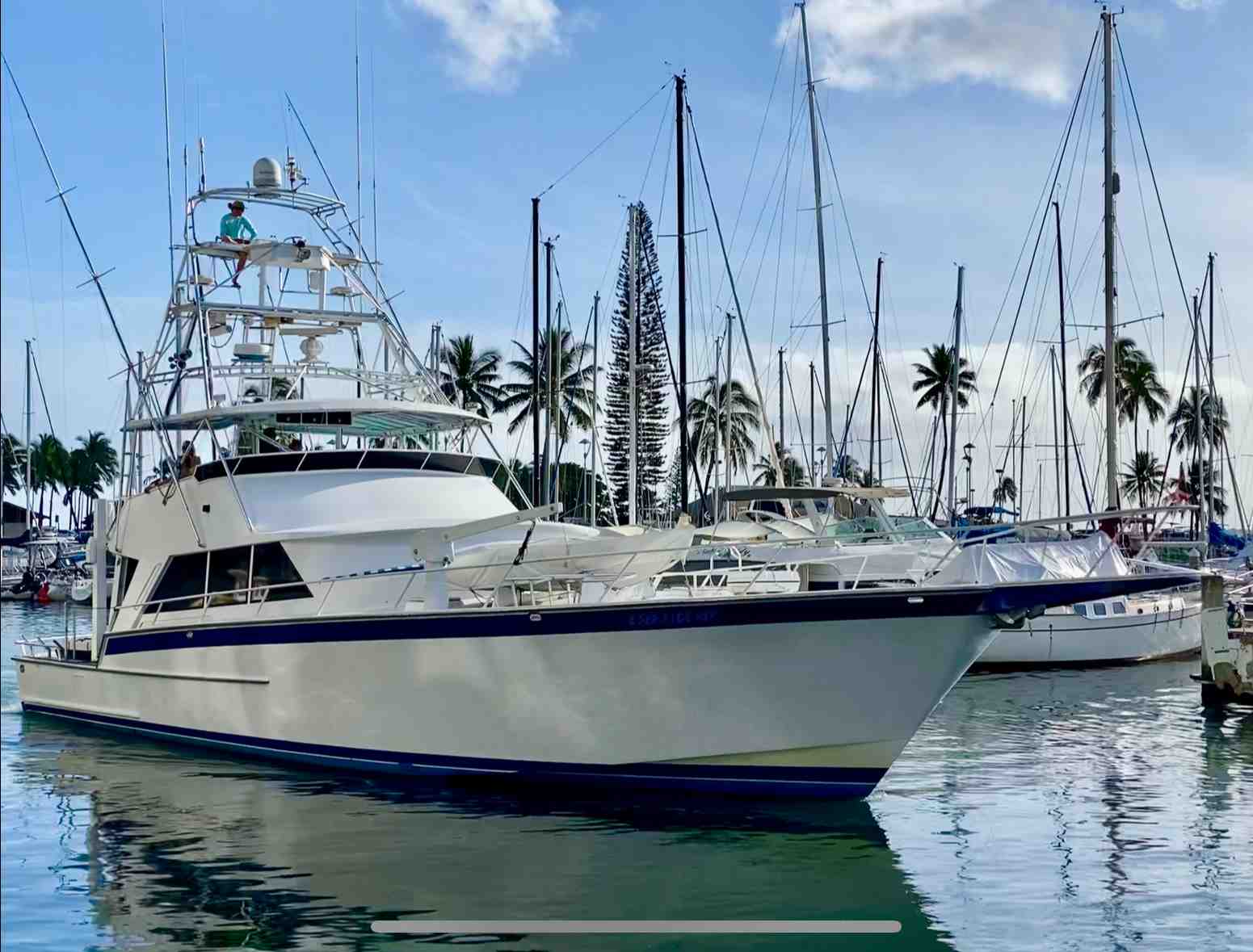 Iwa Kai Starboard Bow boat rentals Hawaii HONOLULU Hawaii  Striker 70 1983 74 