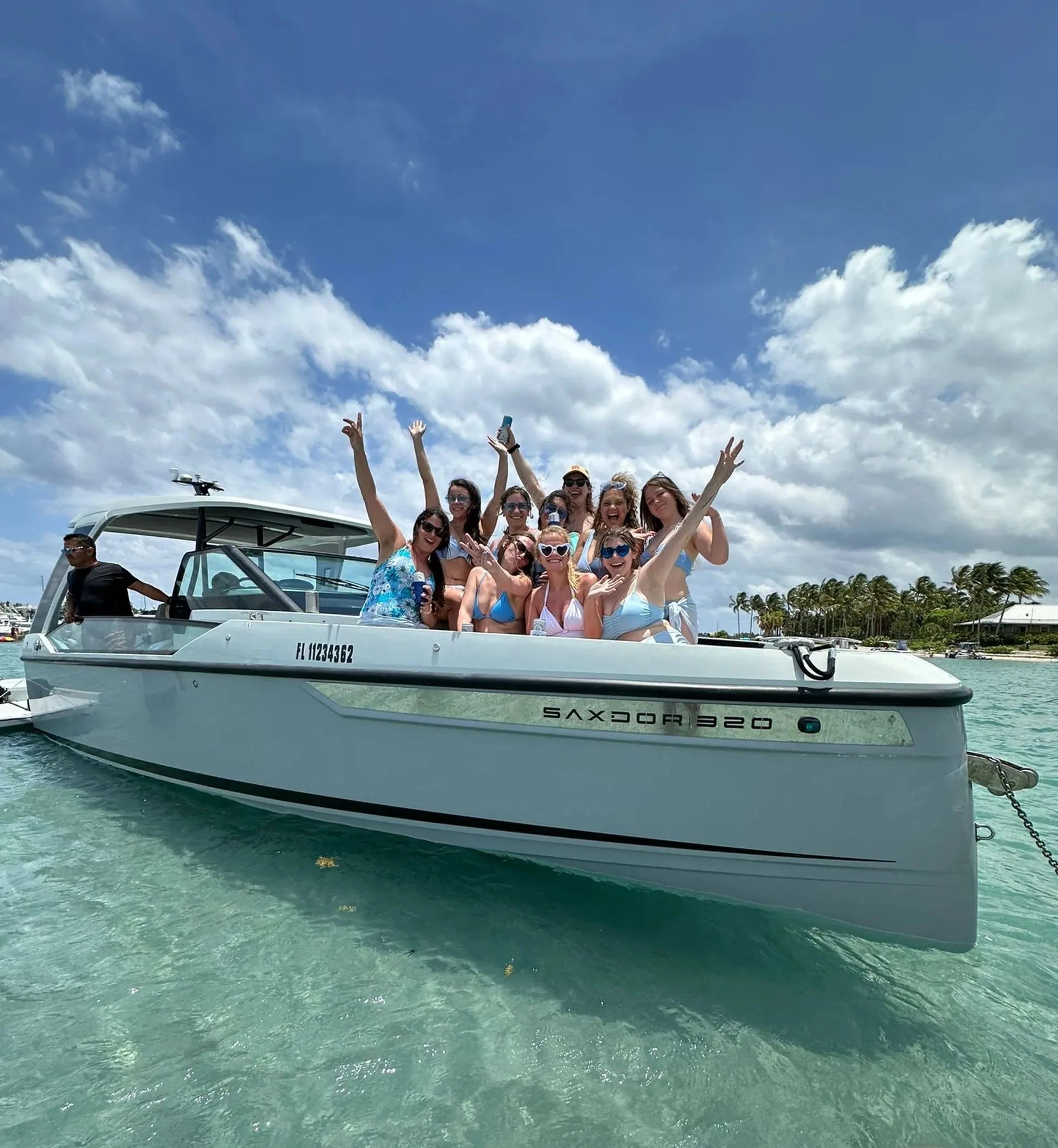 Saxdor Boat rear view boat rentals Florida Riviera Beach Florida  SAXDOR 320 HOPPER 2023 35 