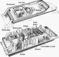 Layout boat rentals California Lakehead California  Houseboat Odyssey  56 Feet 