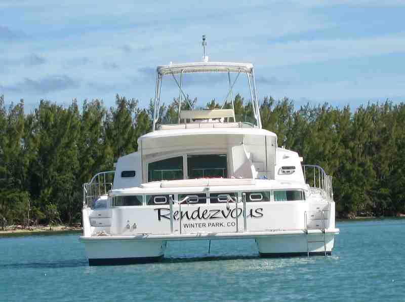 Aft view boat rentals Florida Miami Florida Florida Keys  Lagoon Power Cat 43 2004 43 Feet 